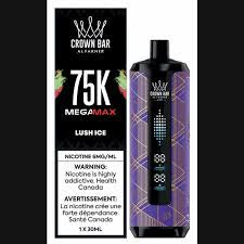 Al Fakher Crown Bar Megamax 75K Disposable Vape - Lush Ice