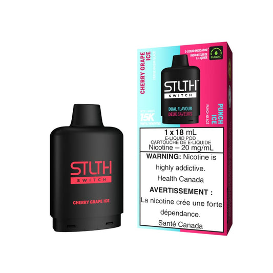 Cherry Grape Ice | Punch Ice - STLTH Switch Vape Pods 15K
